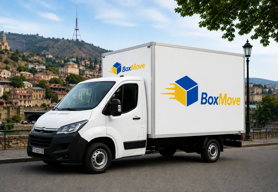 BoxMove van for cargo transport in Tbilisi
